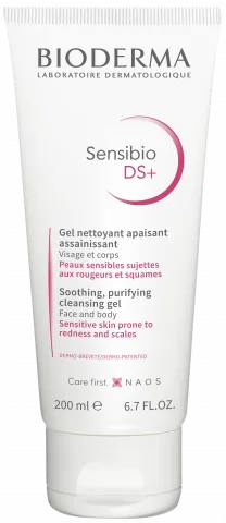 Bioderma Sensibio DS+ Gel nettoyant 200ml, Delikatny żel oczyszczający przeciw łojotokowemu zapaleniu skóry dla skóry wrażliwej